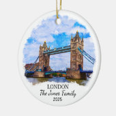 Gepersonaliseerde Londen Ornament, Engeland Keramisch Ornament (Links)
