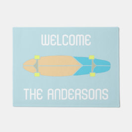 Gepersonaliseerde Longboard Skateboarders Deurmat