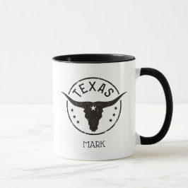 Gepersonaliseerde Longhorn Texas Mok