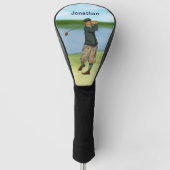 Gepersonaliseerde  look Golfer Golf schommel Golfheadcover (Voorkant)