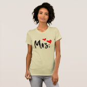 Gepersonaliseerde look "Mrs" Shirt – voor verloofd (Voorkant volledig)