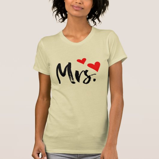 Gepersonaliseerde look "Mrs" Shirt – voor verloofd (Voorkant)