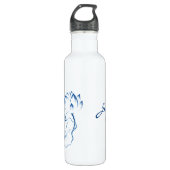 Gepersonaliseerde Lotus Chinoiserie Naam Monogram Waterfles (Voorkant)