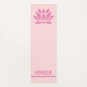 Gepersonaliseerde Lotus met jouw naam Yogamat (Voorkant)