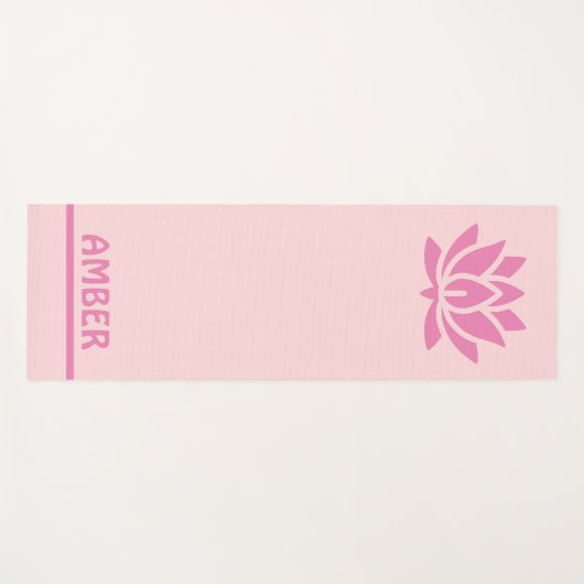 Gepersonaliseerde Lotus met jouw naam Yogamat (Voorkant (horizontaal))