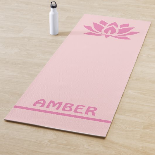 Gepersonaliseerde Lotus met jouw naam Yogamat (In situ)