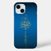 Gepersonaliseerde Lotus & OM – Custom Name Minimal Case-Mate iPhone Case (Achterkant)