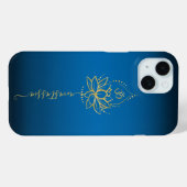Gepersonaliseerde Lotus & OM – Custom Name Minimal Case-Mate iPhone Case (Achterkant (horizontaal))