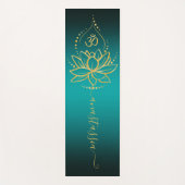 Gepersonaliseerde Lotus & OM – Custom Name Minimal Yogamat (Voorkant)