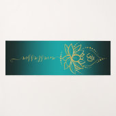 Gepersonaliseerde Lotus & OM – Custom Name Minimal Yogamat (Voorkant (horizontaal))