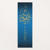 Gepersonaliseerde Lotus & OM – Custom Name Minimal Yogamat (Voorkant)