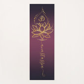 Gepersonaliseerde Lotus & OM – Custom Name Minimal Yogamat (Voorkant)