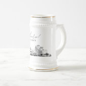 Gepersonaliseerde Louisville Gift Skyline Beer Ste Bierpul (Voorkant rechts)