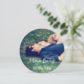 Gepersonaliseerde "Love Being With You" fotokaart Feestdagenkaart (Staand voorkant)