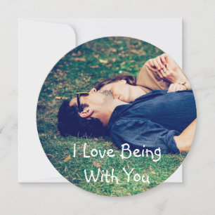 Gepersonaliseerde "Love Being With You" fotokaart Feestdagenkaart