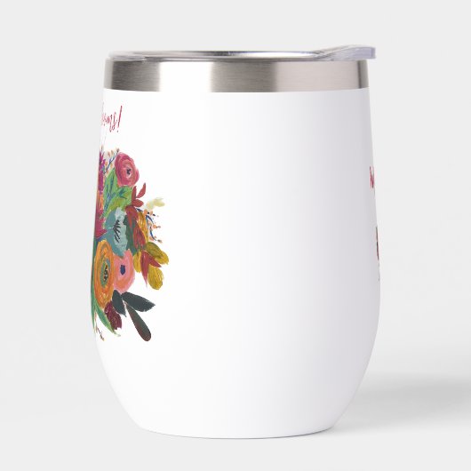 Gepersonaliseerde "Love Blooms" Waterfles (Links)