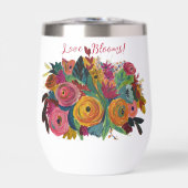 Gepersonaliseerde "Love Blooms" Waterfles (Voorkant)