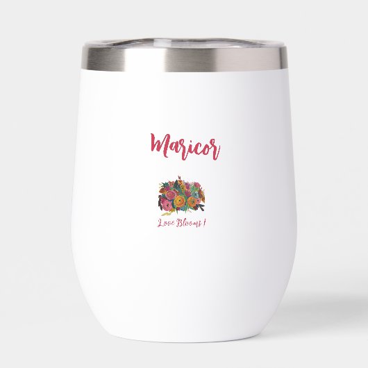 Gepersonaliseerde "Love Blooms" Waterfles (Achterkant)