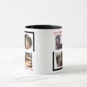 Gepersonaliseerde "LOVE" Fotocollage in Modern Zwa Mok (Midden)