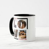 Gepersonaliseerde "LOVE" Fotocollage in Modern Zwa Mok (Voorkant links)