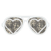 Gepersonaliseerde Love Party Shades Aviator zonneb Aviator Zonnebril (Voorkant)