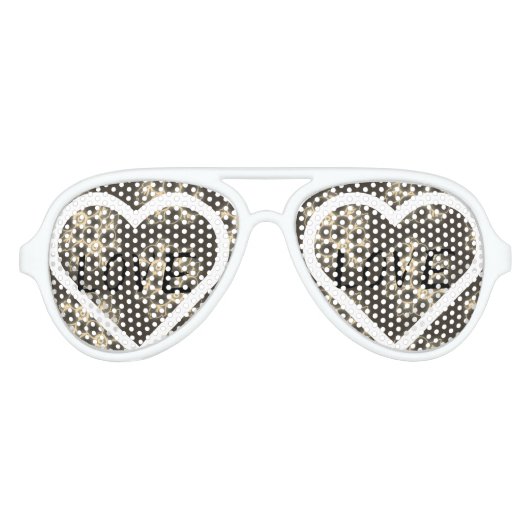 Gepersonaliseerde Love Party Shades Aviator zonneb Aviator Zonnebril (Voorkant)