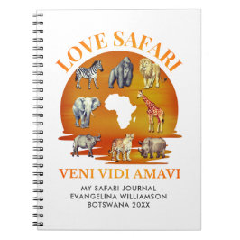 Gepersonaliseerde LOVE SAFARI Souvenir Journal Notitieboek