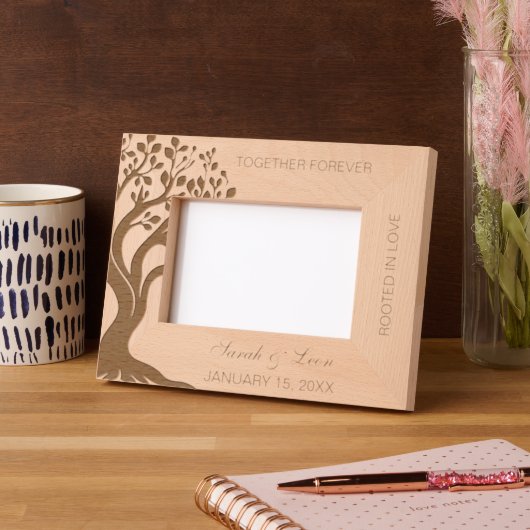 Gepersonaliseerde Love Tree gegraveerd Lijst van h (Links)