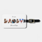 Gepersonaliseerde "Love You Daddy" Fotocollage Bagagelabel (Voorkant horizontaal)