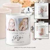 Gepersonaliseerde LOVE YOU GIGI Handgeschreven 4 F Koffiemok
