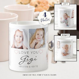 Gepersonaliseerde LOVE YOU GIGI Handgeschreven 4 F Koffiemok