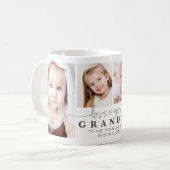 Gepersonaliseerde LOVE YOU GRANDMA 4 Fotoscript Gr Koffiemok (Voorkant links)