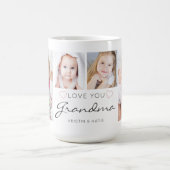 Gepersonaliseerde LOVE YOU GRANDMA 4 Fotoscript Koffiemok (Center)