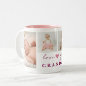 Gepersonaliseerde 'Love You Grandma' Coffee Mok (Voorkant links)