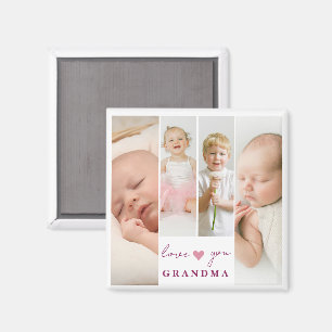 Gepersonaliseerde 'Love You Grandma'-magneet Magneet