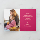 Gepersonaliseerde Love You Mam Moederdag Foto Kaart (Binnen)