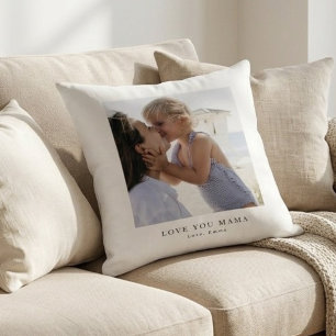 Gepersonaliseerde Love You Mama Foto Kussen