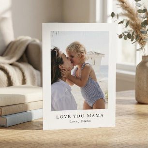 Gepersonaliseerde Love You Mama Foto Op Maat Feestdagenkaart