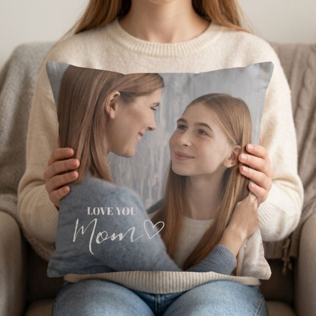 Gepersonaliseerde Love You Moeder Foto Kussen (Creator heeft geüpload)