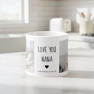 Gepersonaliseerde Love You Nana   Persoonlijk Foto Espresso Kop