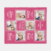 Gepersonaliseerde Love You oma unieke fotocollage Fleece Deken (Voorkant (Horizontaal))