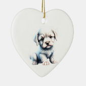Gepersonaliseerde Löwchen Puppy Keramisch Ornament (Rechts)