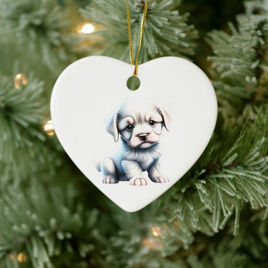 Gepersonaliseerde Löwchen Puppy Keramisch Ornament (Boom)