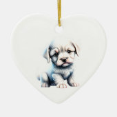 Gepersonaliseerde Löwchen Puppy Keramisch Ornament (Voorkant)