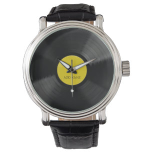 Gepersonaliseerde LP Vinyl Record Watch Horloge