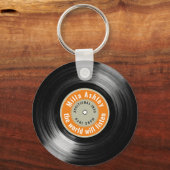 gepersonaliseerde LP vinylrecord met naam Sleutelhanger (Voorkant)