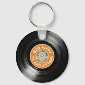 gepersonaliseerde LP vinylrecord met naam Sleutelhanger (Achterkant)