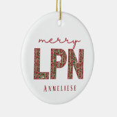 Gepersonaliseerde LPN Verpleegkundige Eerste Jaar Keramisch Ornament (Rechts)