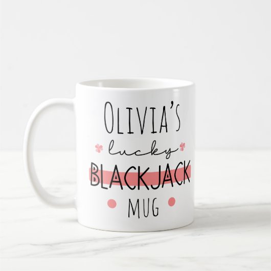 Gepersonaliseerde Lucky Blackjack Mok (Links)