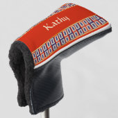 Gepersonaliseerde Lucky Blue Eight Wheel Mahjong T Golfheadcover (3/4 voorkant)